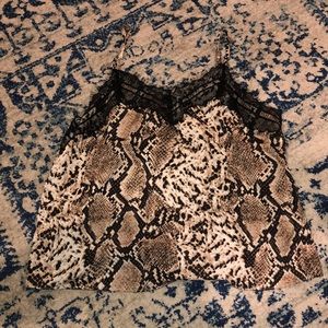 Lace snakeskin top